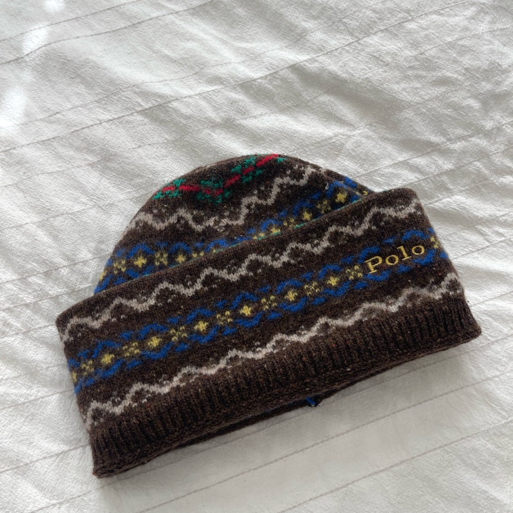 Ralph Lauren Fair Isle Wool-Blend Beanie